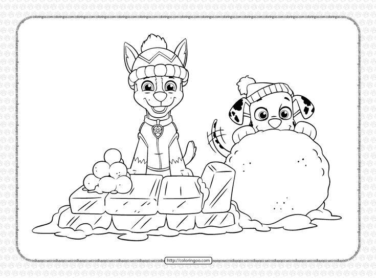 Printable paw patrol holiday coloring page paw patrol coloring ryder paw patrol paw patrol