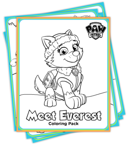 Free paw patrol winter coloring pack and diy party printables for dog loving kids woof woof mama