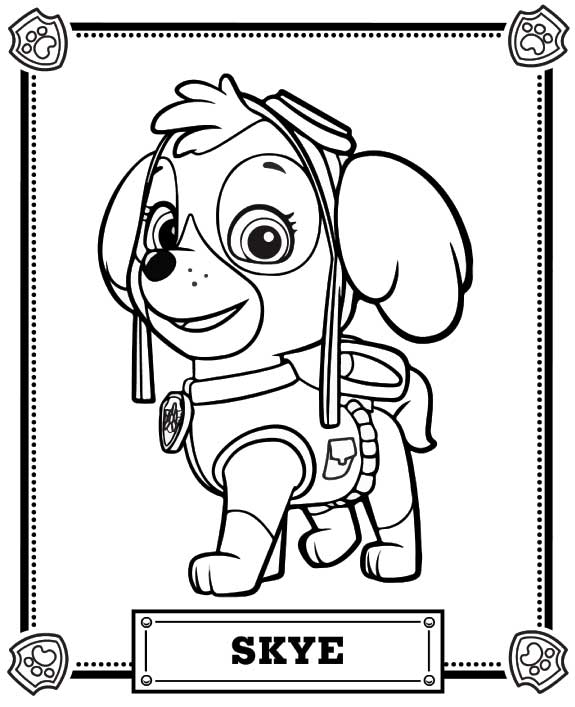 Paw patrol coloring pages