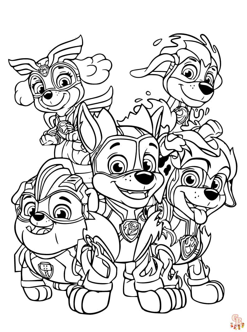 Unlock creativity with paw patrol coloring pages by gbcoloring on