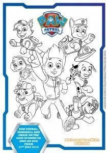 Free paw patrol colouring books activity sheets