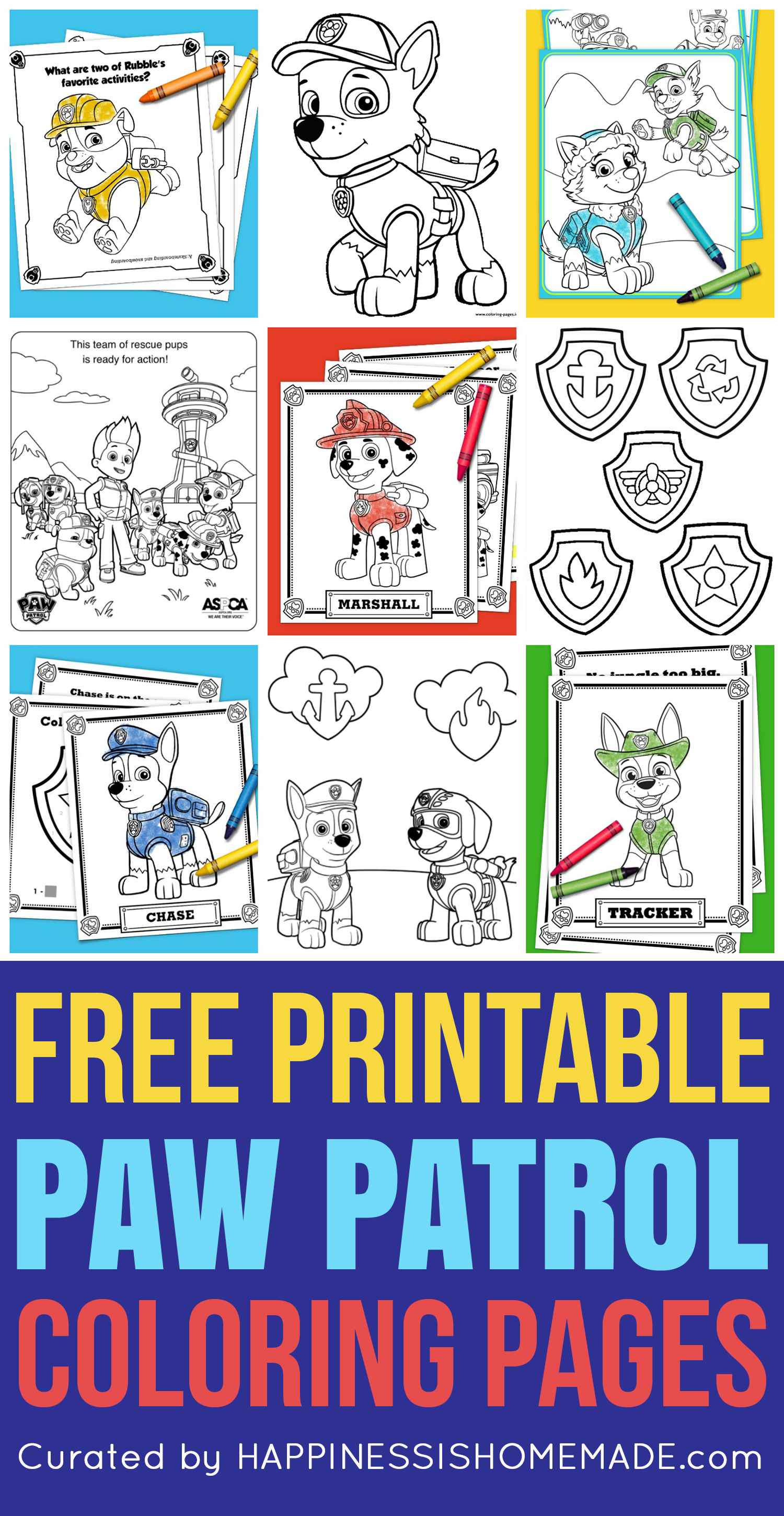 Free paw patrol coloring pages