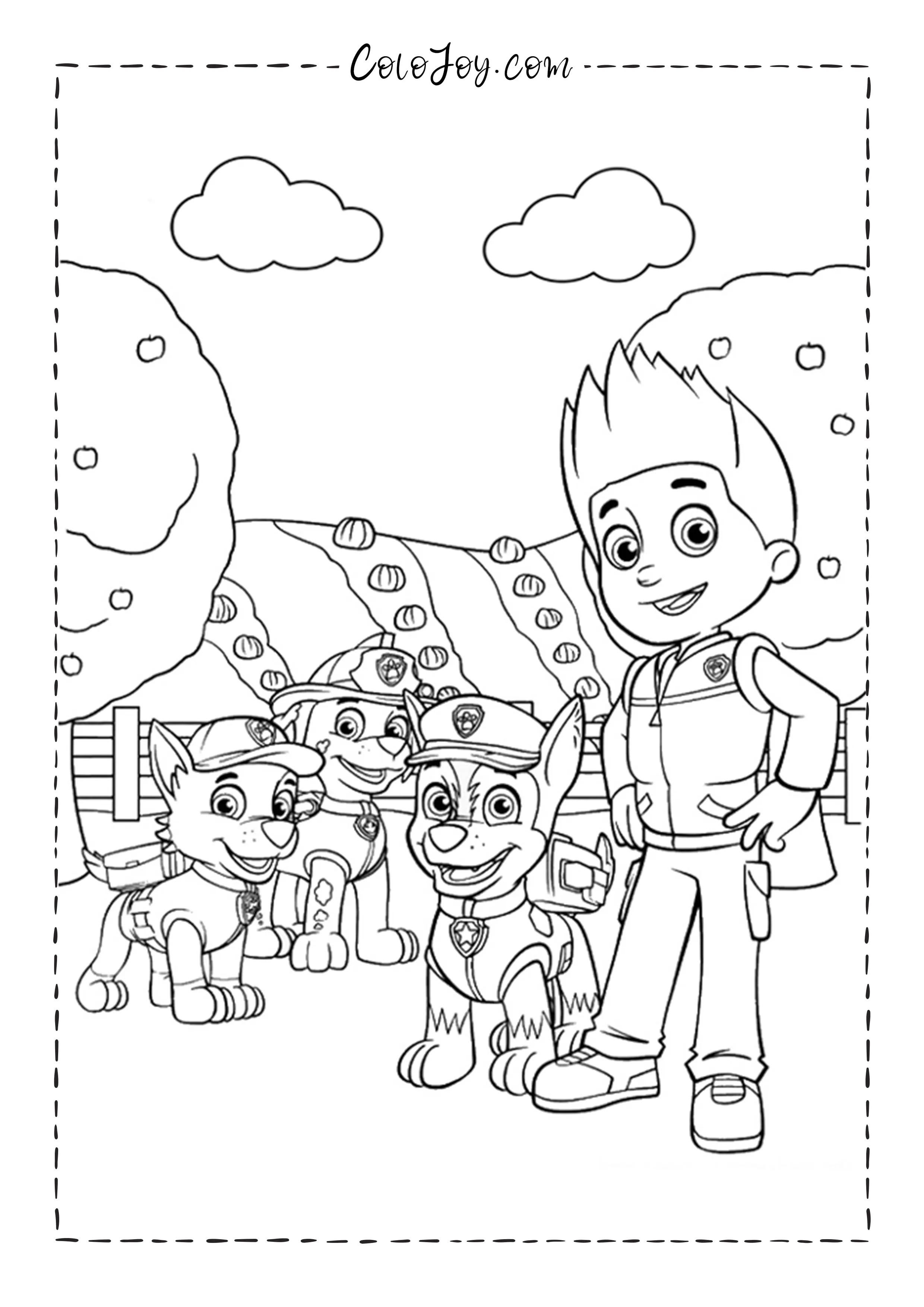 Paw patrol coloring pages for your kids rpainting
