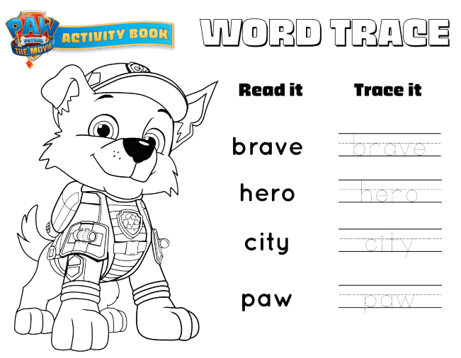 Free printable paw patrol coloring pages updated for