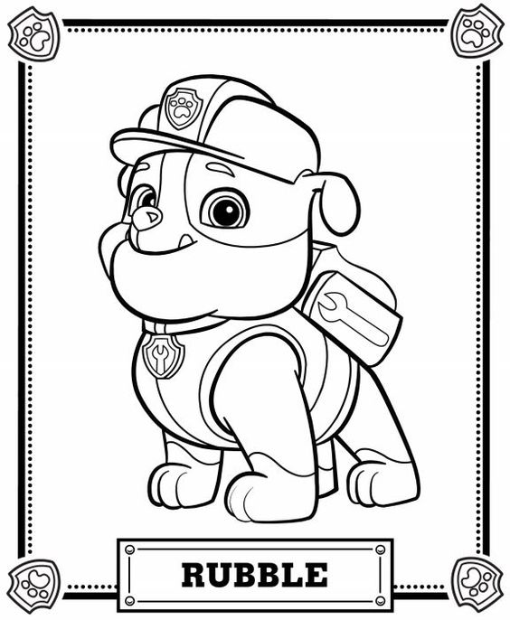 Paw patrol coloring pages