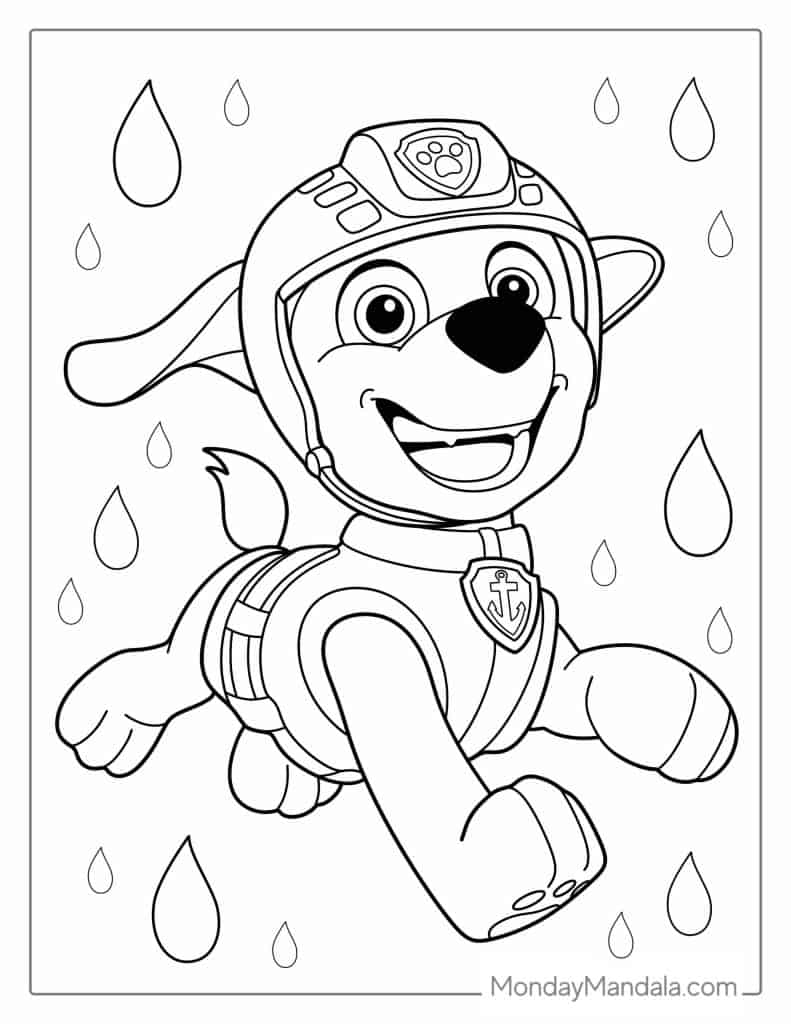 Paw patrol coloring pages free pdf printables