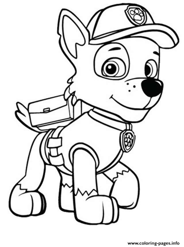 Paw patrol zuma coloring page printable