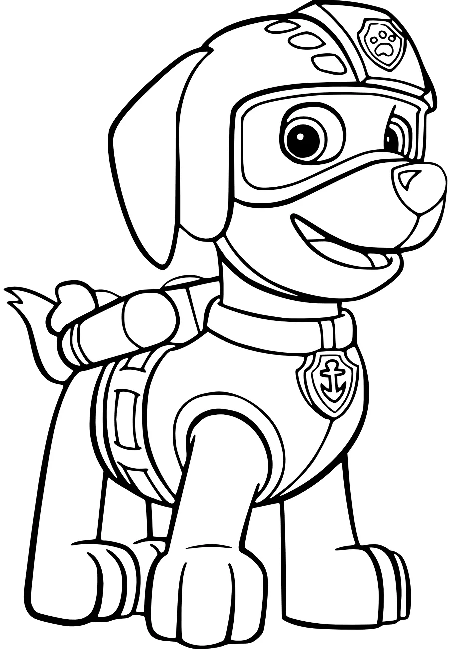 Zuma in paw patrol fãrbung seite