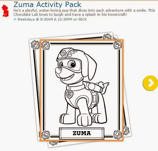 Paw patrol zuma activity pack