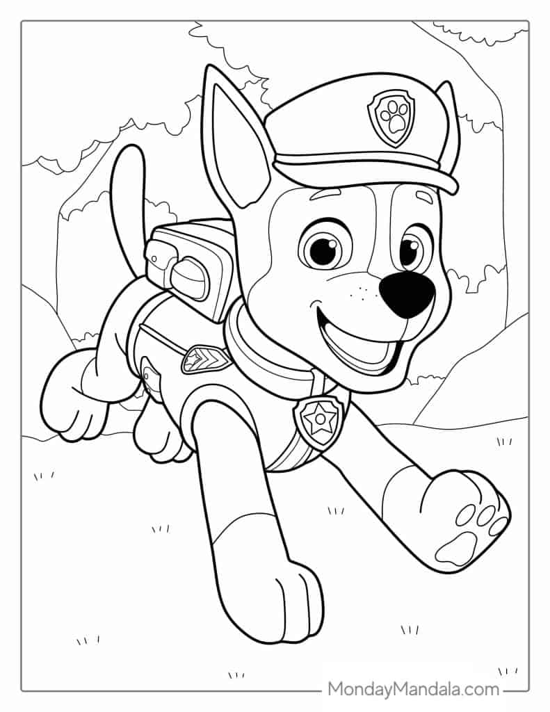 Paw patrol coloring pages free pdf printables