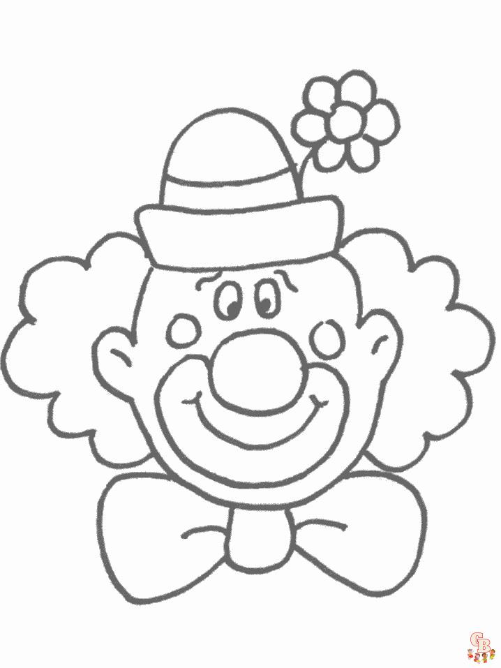 Pagliaccio face coloring pages