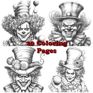 Clown coloring book