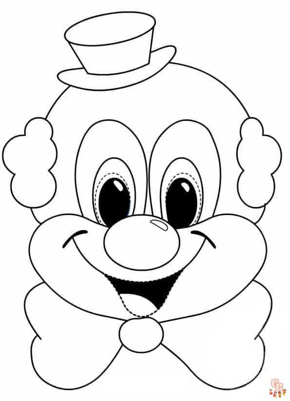 Pagliaccio face coloring pages