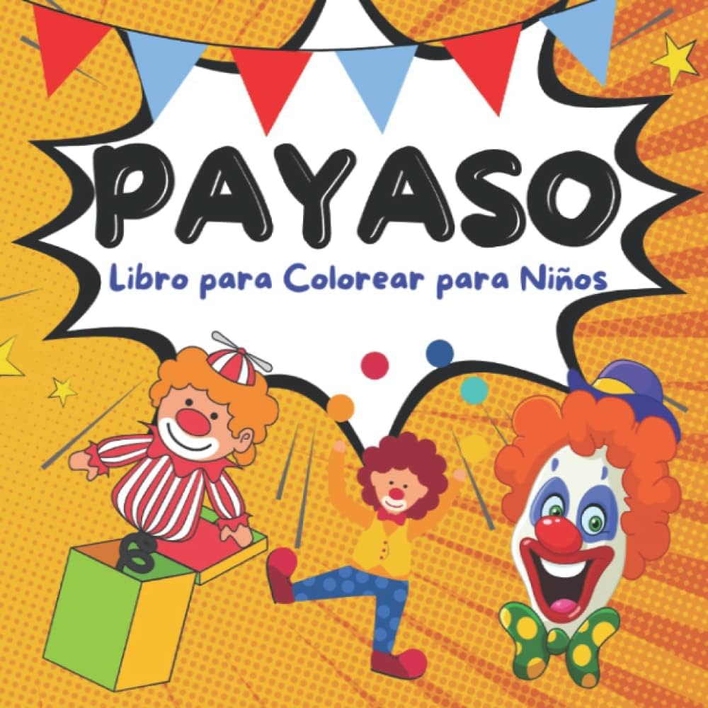 Payaso libro para colorear para niãos libro de payasos para niãos diseãos divertidos e idea