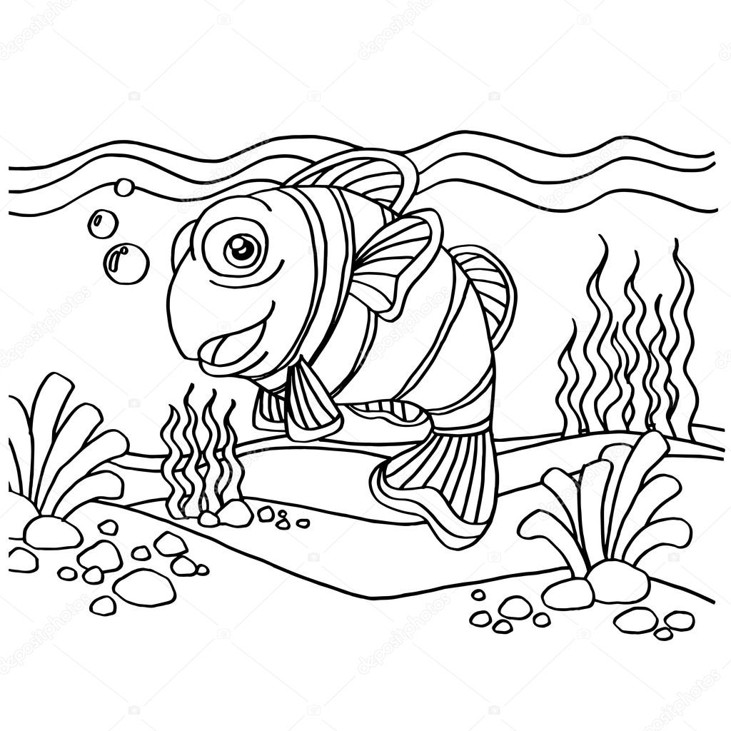 Clownfish coloring pages vector stock vector by attaphongw