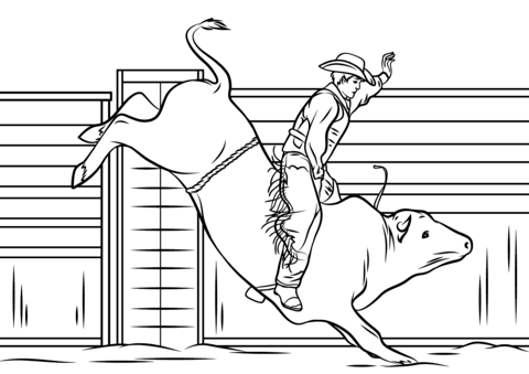 Cowboy riding a bull coloring page free printable coloring pages horse coloring pages coloring pages bull riding