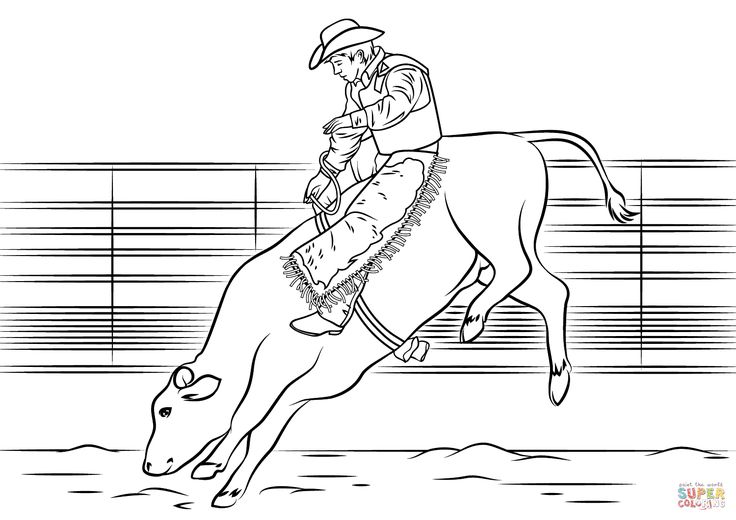 Bull rider coloring pages bull riding horse coloring pages coloring pages