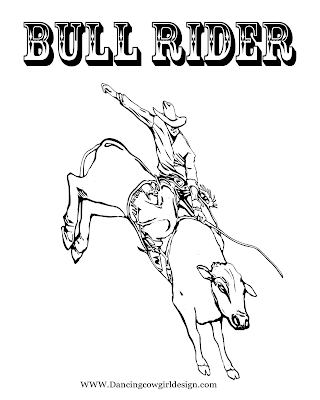 Rodeo coloring pages bull rider coloring sheet bull riders rider bull