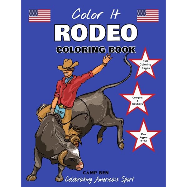 Rodeo coloring book perfect coloring book for adults and kids with incredible illustrations of rodeo for coloring and having fun jacob natalja libros