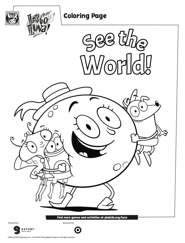 Luna and friends coloring page kids coloringâ kids for parents