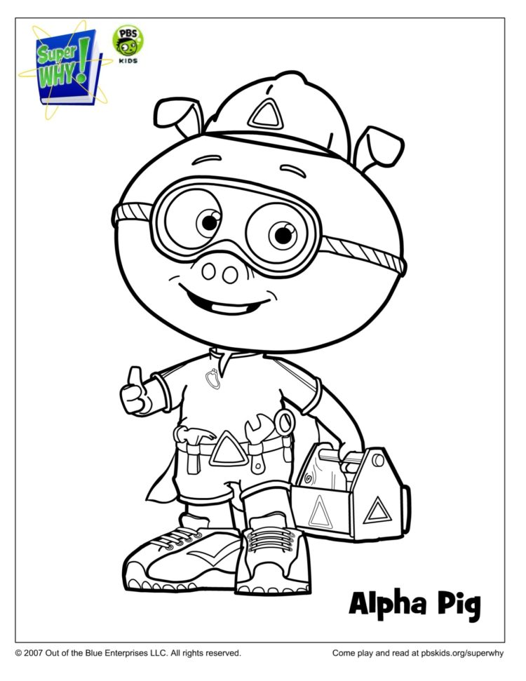 Alpha pig and toolbox coloring page kidsâ pbs kids for parents coloring for kids coloring pages pbs kids