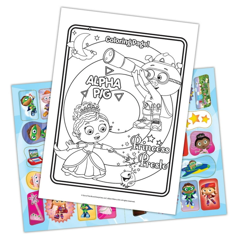 Bendon publishing pbs kids super why coloring activity book with stickers