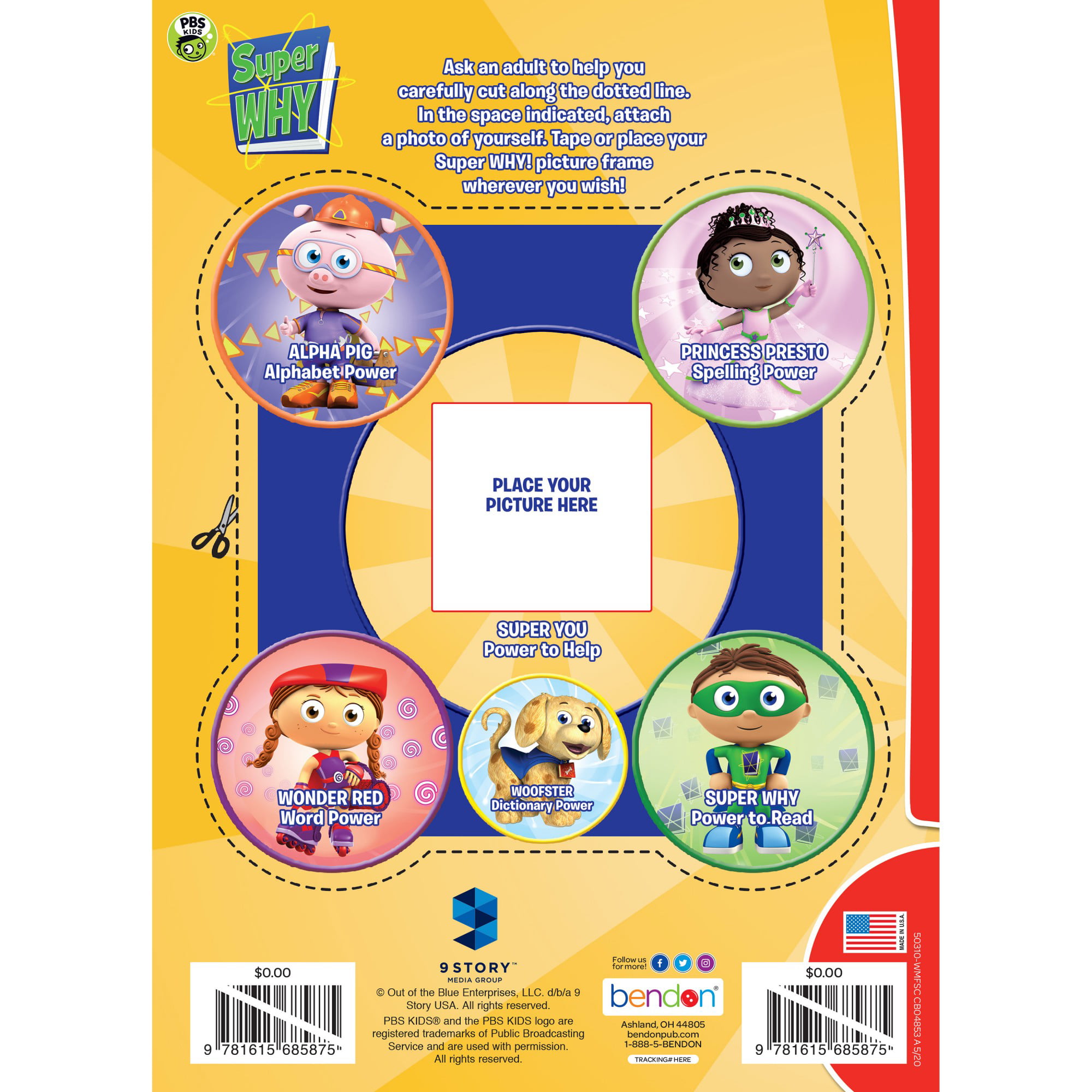 Bendon publishing pbs kids super why coloring activity book with stickers