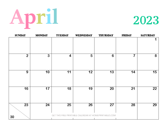 Free printable calendars in awesome colors