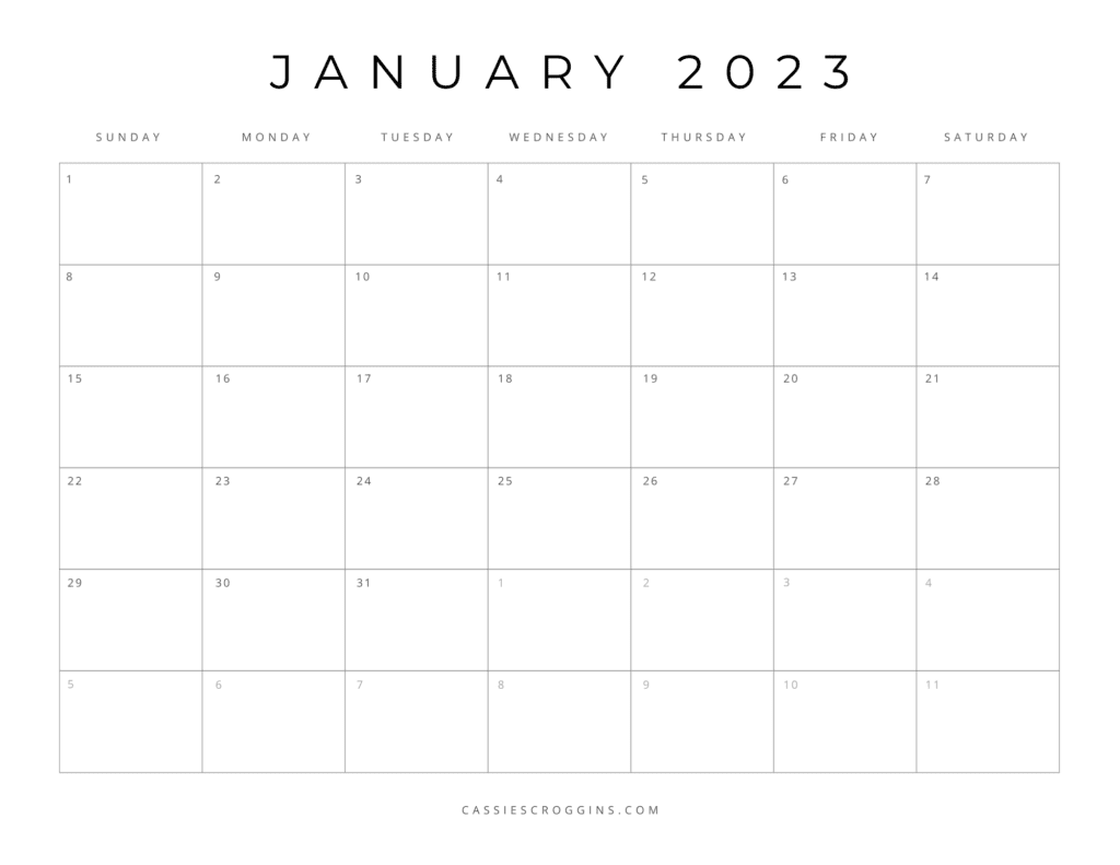 Free printable calendar templates all months