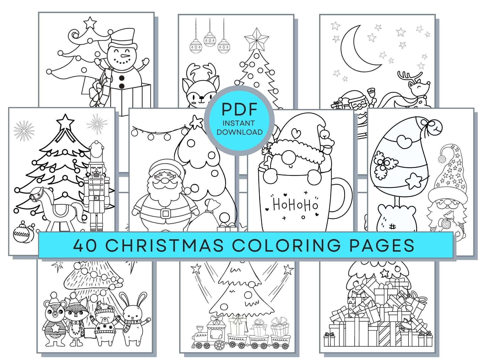 Christmas coloring pages pdf coloring christmas printables winter coloring sheets holiday coloring pages christmas activity page