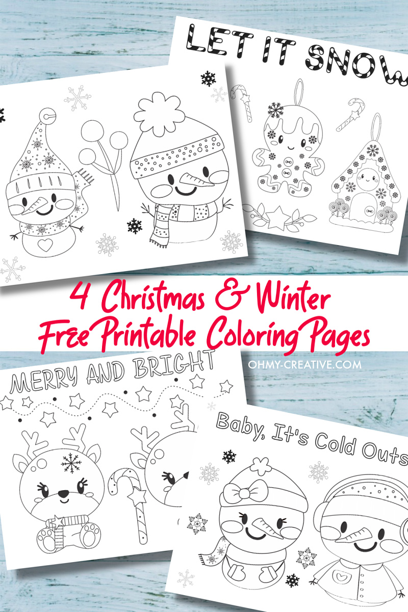 Free printable kids christmas coloring pages pdf