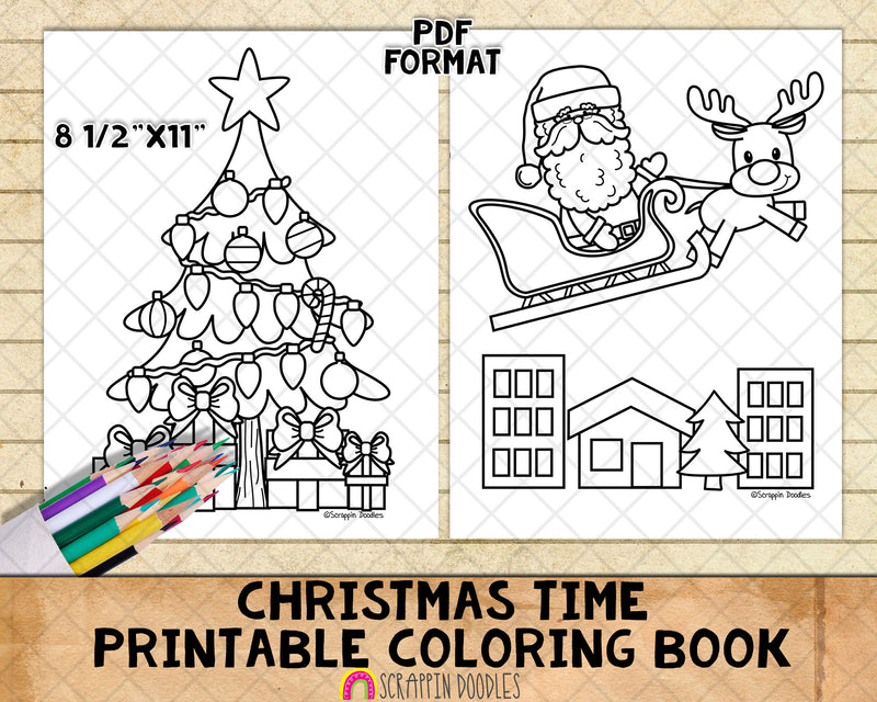 Christmas time coloring book