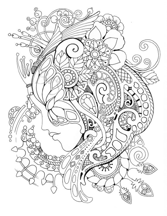 Magic mask adult coloring book coloring pages pdf coloring pages printable for stress relieving for relaxation