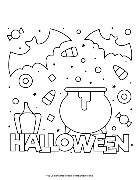 Halloween coloring page â free printable pdf from