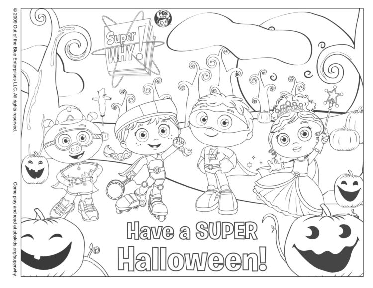 Have a super halloween coloring page kidsâ kids for parents