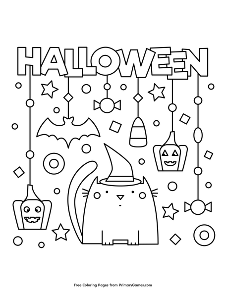 Halloween coloring page â free printable pdf from