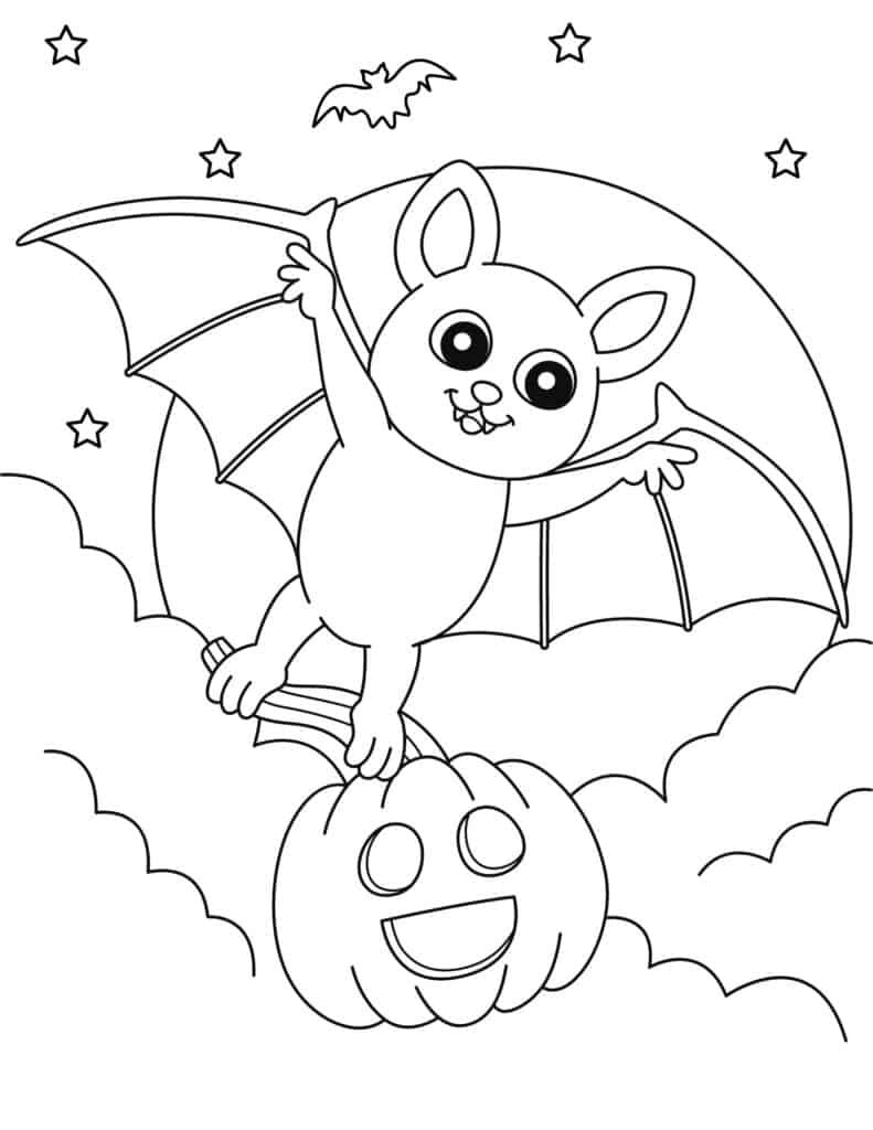 Free halloween coloring pages for kids and adults