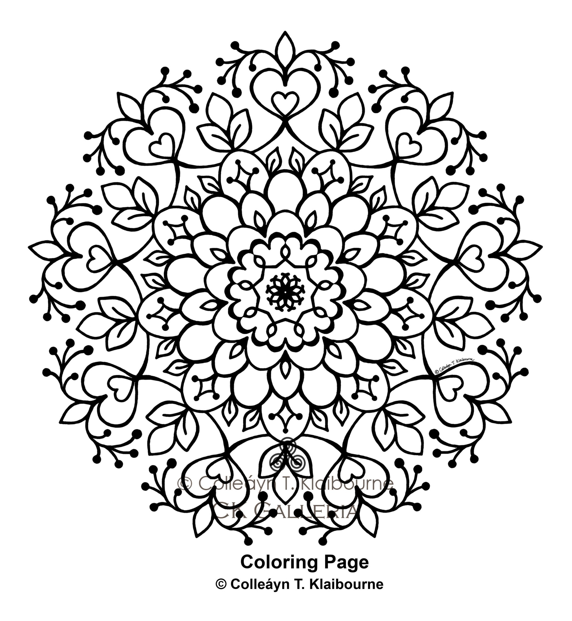 A mandala pdf digital download coloring page growth â ck galleria