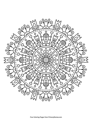 Spring mandala coloring page â free printable pdf from