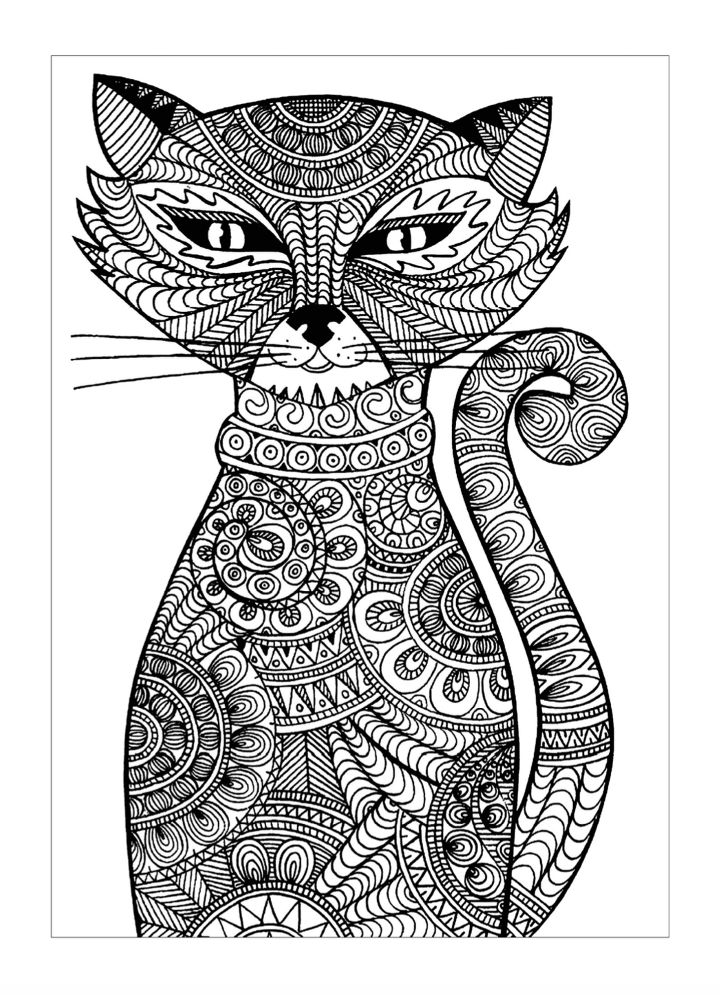 Mystic cat coloring page free download â cat cave co