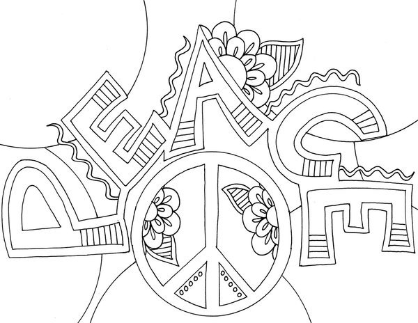 Peace coloring pages