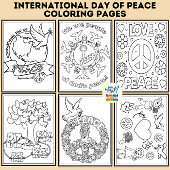 International day of peace coloring pages dove of peace freedom sign doodle