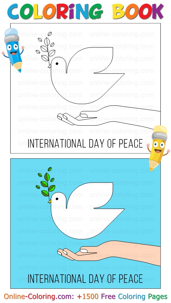 International day of peace free online coloring page