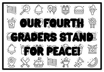 Our fourth graders stand for peace peace colorg pages worksheet by swati sharma