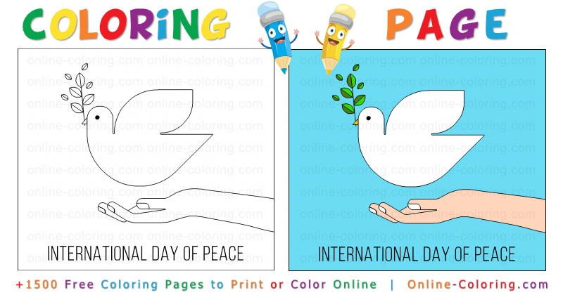 International day of peace free online coloring page