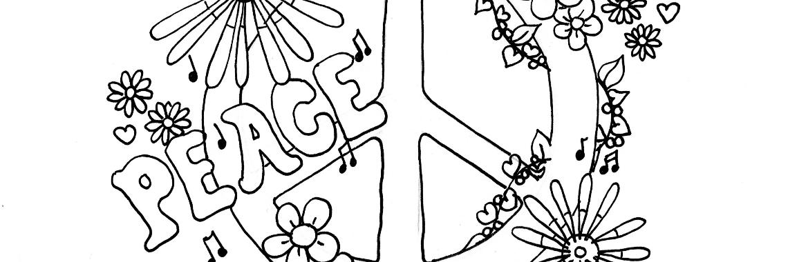 Coloring page peace