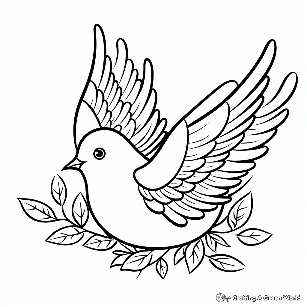 Peace dove coloring pages