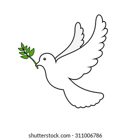 Peace dove olive branch international peace stock vector royalty free