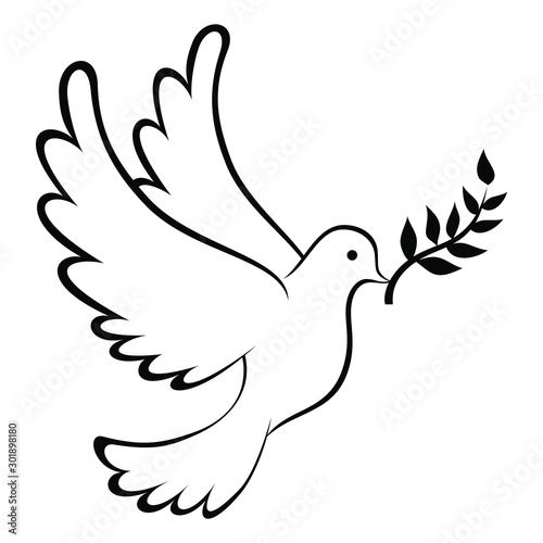 Peace dove icon with leaf coloring page leaf coloring page peace dove coloring pages