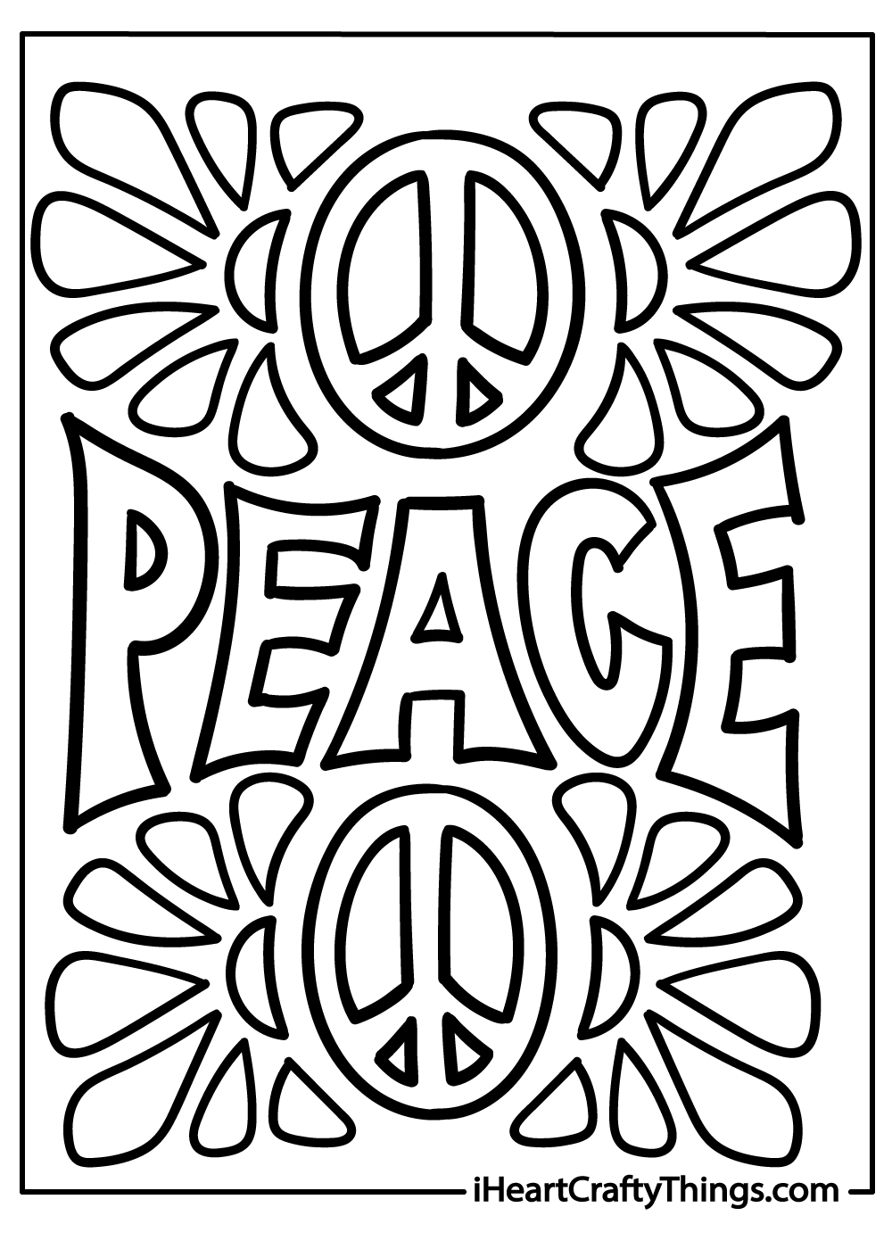 Peace coloring pages free printables